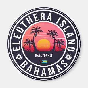 Eleuthera Insel Bahamas Vintage Souvenirs 60er Magnet