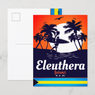 Eleuthera Insel Bahamas Vintage Souvenirs Postkarte