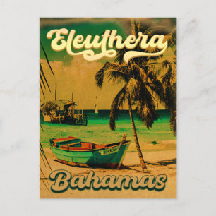 Eleuthera Island Bahamas Vintag Souvenirs 60er Postkarte
