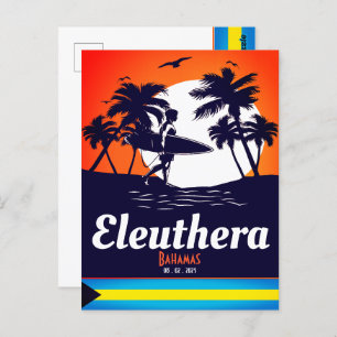 Eleuthera Island Bahamas Vintag Souvenirs Postkarte