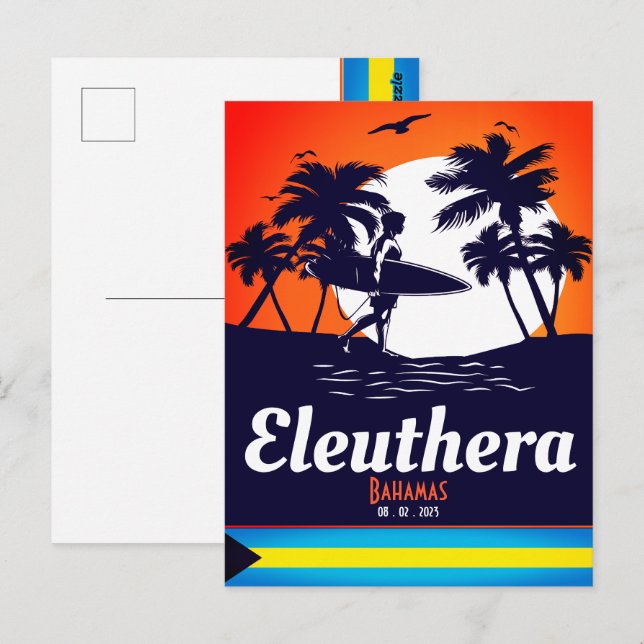 Eleuthera Island Bahamas Vintag Souvenirs Postkarte (Vorne/Hinten)