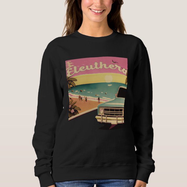 Eleuthera Retro Beach Vacation Souvenir Eleuthera  Sweatshirt (Vorderseite)