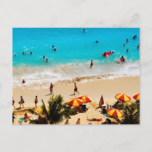 Elevated View Of Waikiki Beach Scene, Honolulu Postkarte