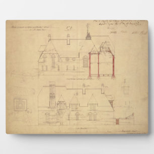 Elevations for The Red House, Bexley Heath (pen an Fotoplatte