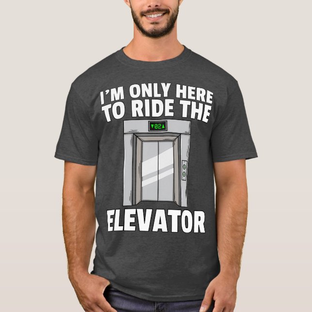 Elevator Buttons Gift Mechanic Technician T-Shirt (Vorderseite)