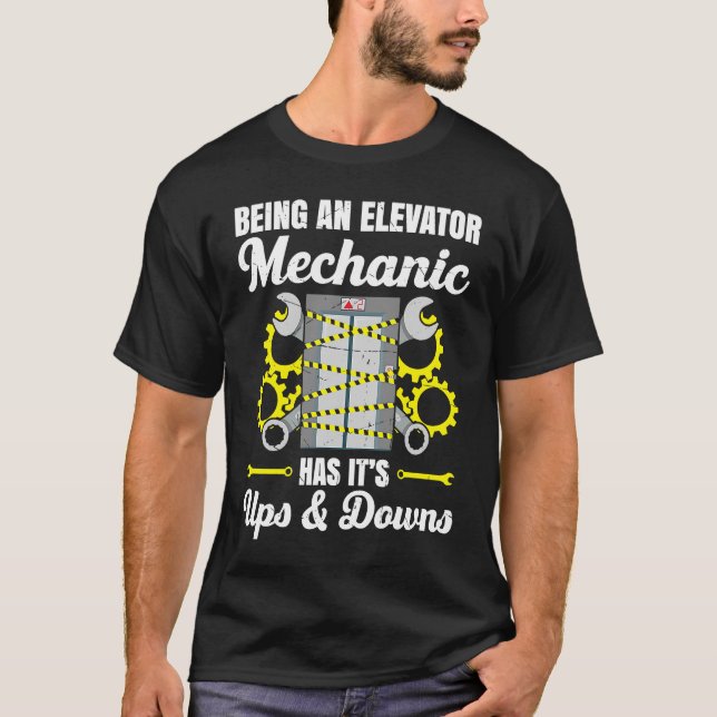 Elevator Mechanic Elevator Technician Repairmen Ma T-Shirt (Vorderseite)
