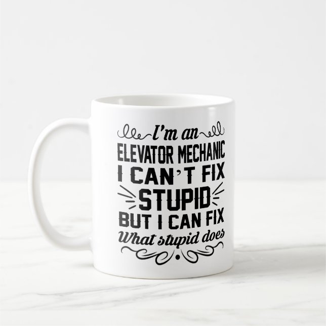 Elevator Mechanic Mug Coffee Tea Cup Funny Gifts Kaffeetasse (Links)