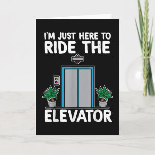 Elevator Mechaniker Funny Elevators Lovers Karte