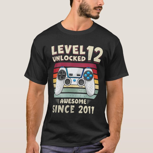Eleven 11yr Bday Boy Funny Gamer 11th 11 Year Old  T-Shirt (Vorderseite)