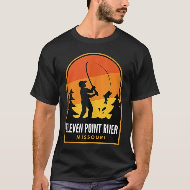 Eleven Point River Missouri Fischen T-Shirt (Vorderseite)