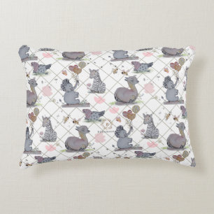 "Eleze Elephant & Polka Hen" Boganhues Dekokissen
