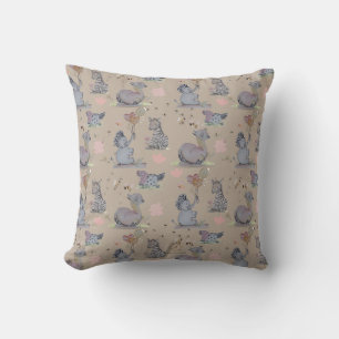 "Eleze Elephant & Polka Hen" Boganhues Kissen