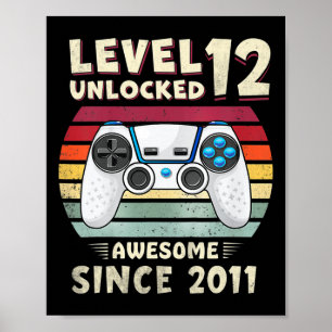 Elf 11 Jahre Geburtstag Junge Lustiger Gamer 11. 1 Poster