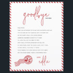 Elf-Abfahrtsbrief Auf Wiedersehen von Ihrem Elf-Hi<br><div class="desc">Helfen Sie mit diesem personalisierten Brief von Ihrem Elf,  direkt vom Nordpol,  ein magisches Weihnachtsfest für Ihr Kind zu schaffen! Ideal als Elf-Abflugankündigung,  Weihnachtsabschlussfüller oder als separater Pfand.</div>