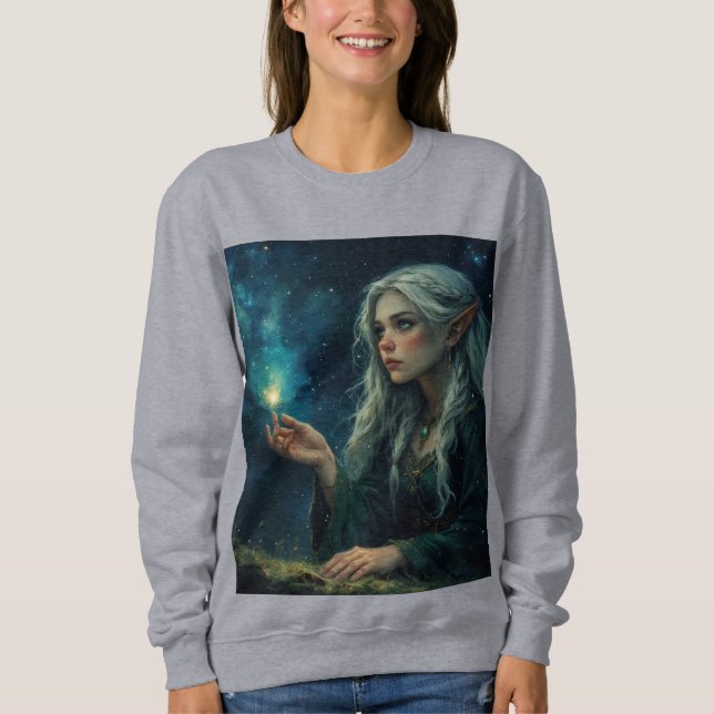Elf Altes Irland unter dem Nachthimmel Sweatshirt (Vorderseite)