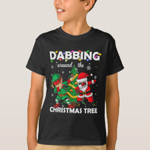 Elf & Dabbing Santa Kids Boys Men Claus Dab Xm T-Shirt