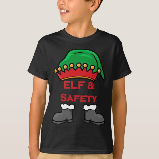 Elf And Safety, Funny Health &amp; Safety Elf Long T-Shirt (Vorderseite)