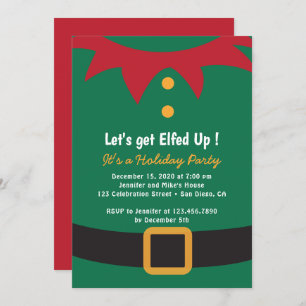 Elf Anzug Holiday Party Einladung