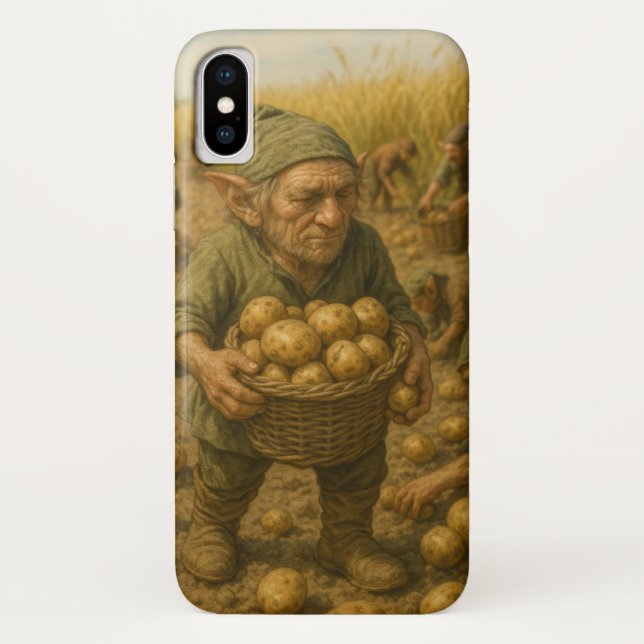 Elf at the potato harvest Case-Mate iPhone hülle (Rückseite)