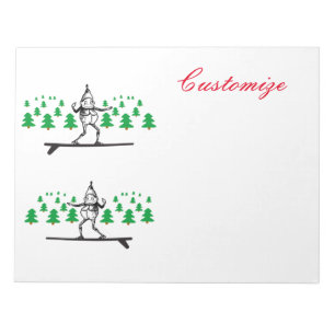 Elf auf einer Surfboard Thunder_Cove Notizblock