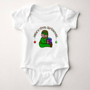 Elf Baby African American 1. Weihnachten Baby Strampler