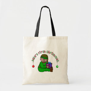 Elf Baby African American 1. Weihnachten Tragetasche