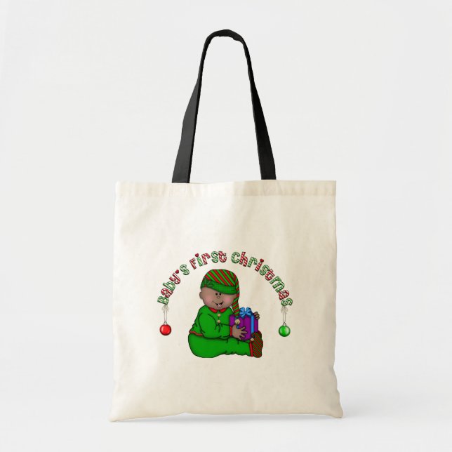 Elf Baby African American 1. Weihnachten Tragetasche (Vorne)
