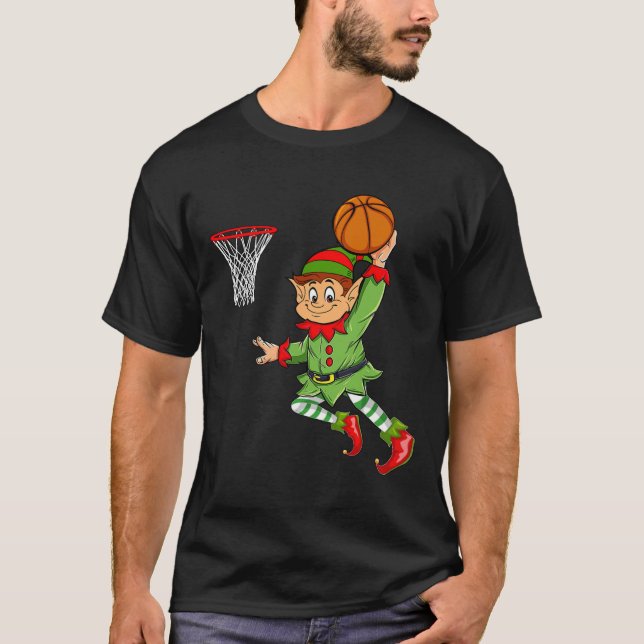 Elf Basketball Erntedank Weihnachten 2021 T-Shirt (Vorderseite)