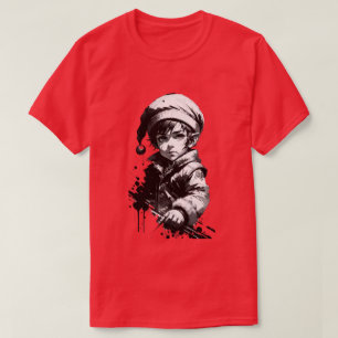 Elf Black & White Tinte Weihnachtsweihnachtsfest T T-Shirt