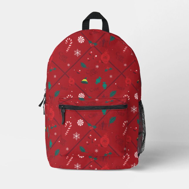 Elf Candy Schachbrett Pattern Bedruckter Rucksack (Vorderseite)
