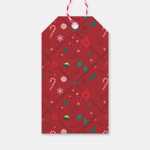 Elf Candy Schachbrett Pattern Geschenkanhänger