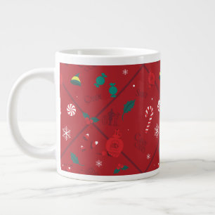 Elf Candy Schachbrett Pattern Jumbo-Tasse
