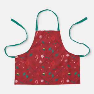 Elf Candy Schachbrett Pattern Schürze