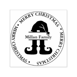 Elf Christmas Boy Thema Permastempel