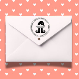 Elf Christmas Boy Thema Permastempel