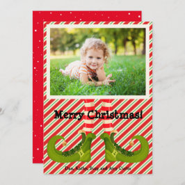 Elf Christmas Foto Feiertagskarte