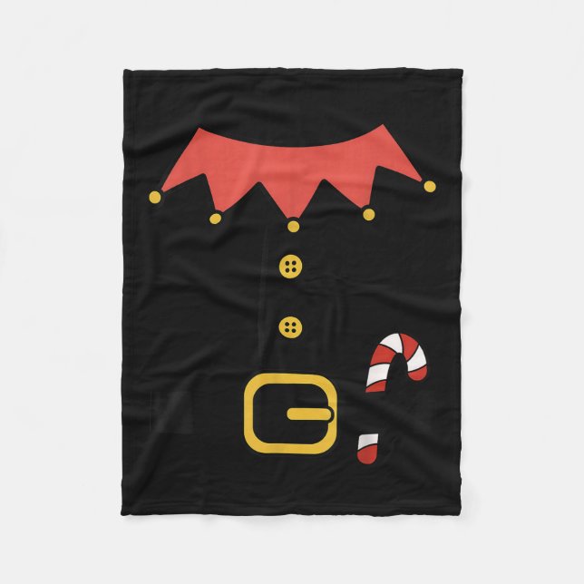 Elf Christmas Halloween Costume Mens Womens Boys G Fleecedecke (Vorderseite)