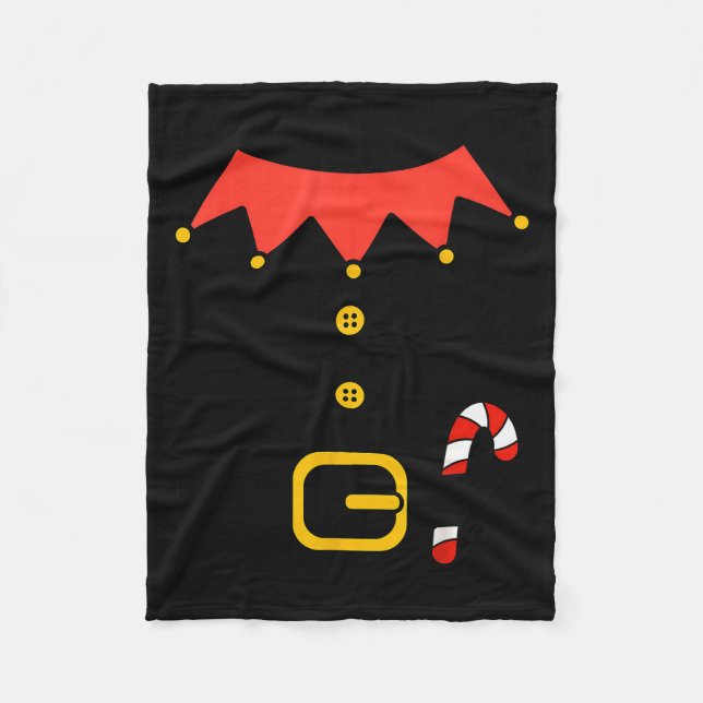 Elf Christmas Halloween Costume Mens Womens Boys G Fleecedecke (Vorderseite)