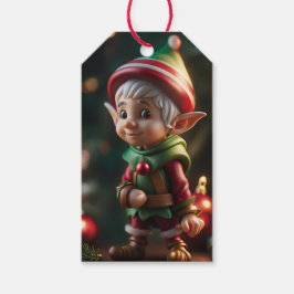Elf Christmas Holiday Geschenk Tag Geschenkanhänger