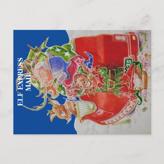 ELF CHRISTMAS POSTCARD POSTKARTE (Vorderseite)