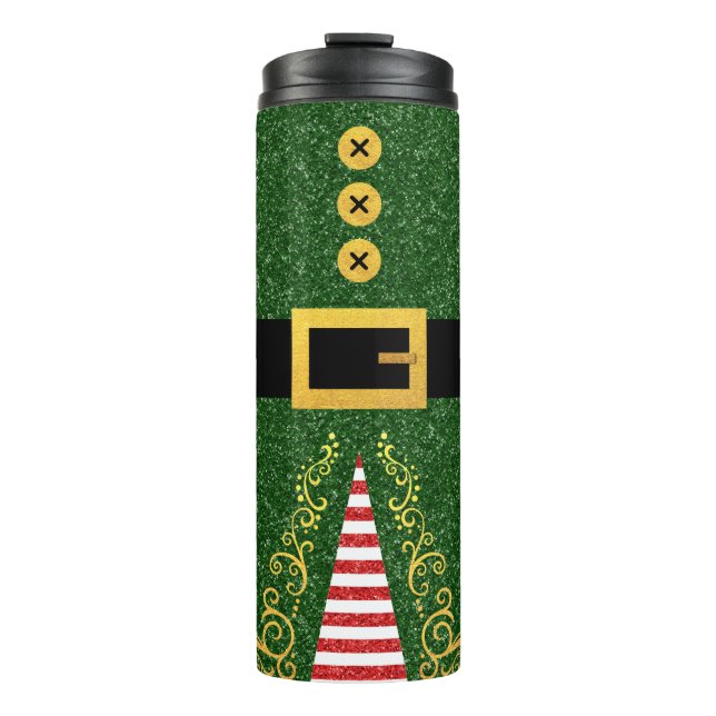 Elf Christmas Tumbler: Sip in Santa's Workshop Thermosbecher (Vorderseite)