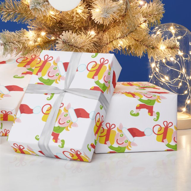 Elf Christmas Wrapping Paper Geschenkpapier (Feiertage)