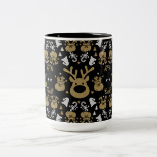Elf Christmas Wrapping Zweifarbige Tasse