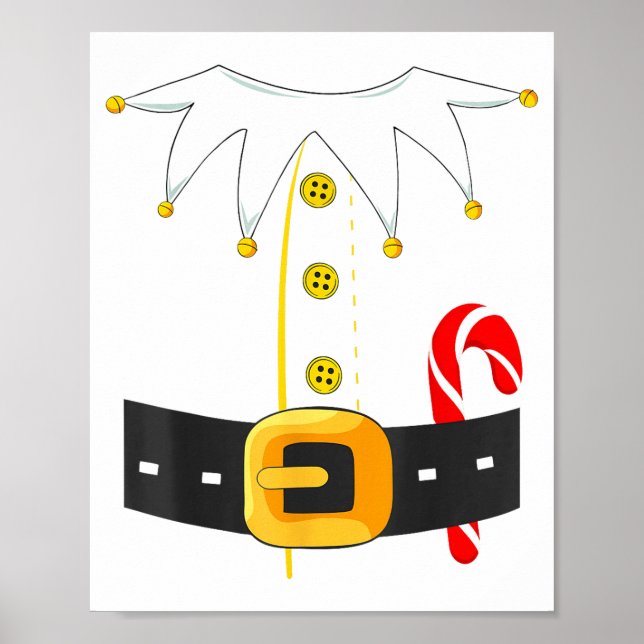 Elf Costume Christmas Holiday Men Women Kids  Poster (Vorne)