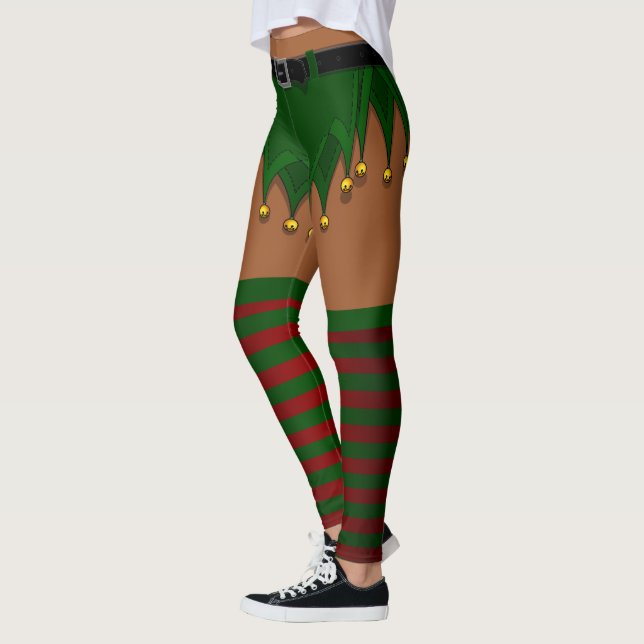Elf Costume Leggings Afrikanischer Weihnachtself P (Links)