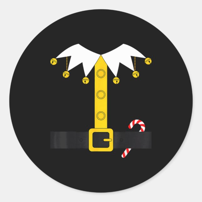 Elf Costume  Runder Aufkleber (Vorderseite)