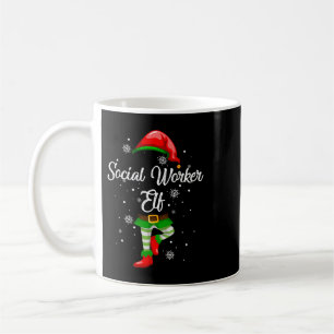Elf Costume Sozialarbeiter Weihnachtsgebäck Kaffeetasse