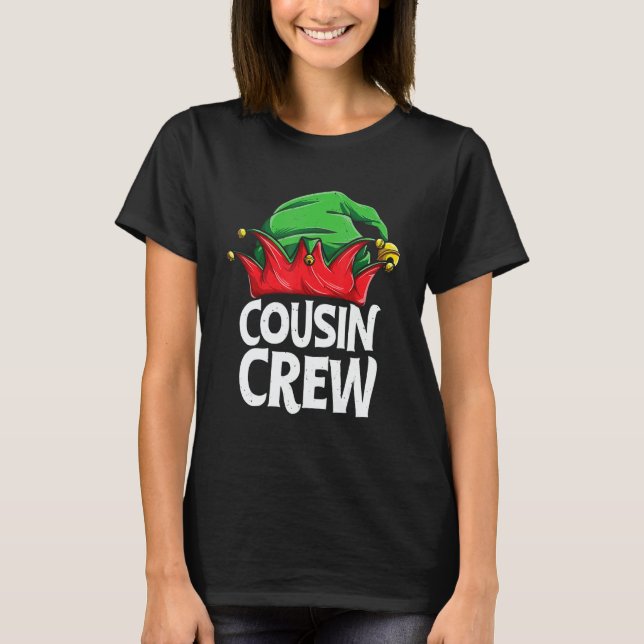 Elf Cousin Crew Christmas Squad Family Matching Pa T-Shirt (Vorderseite)