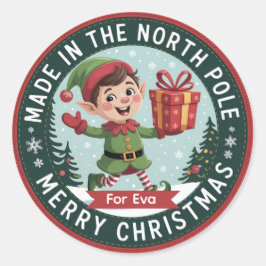 🧵 Elf-Crafted Holiday Badge Sticker