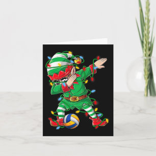 Elf Dabbing Volleyball Spieler Weihnachts-Dab Xma Karte